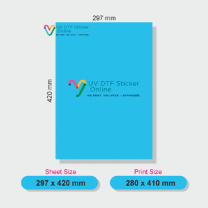 UV DTF 3D Embossed Sticker – A3 Size (Medium Size)